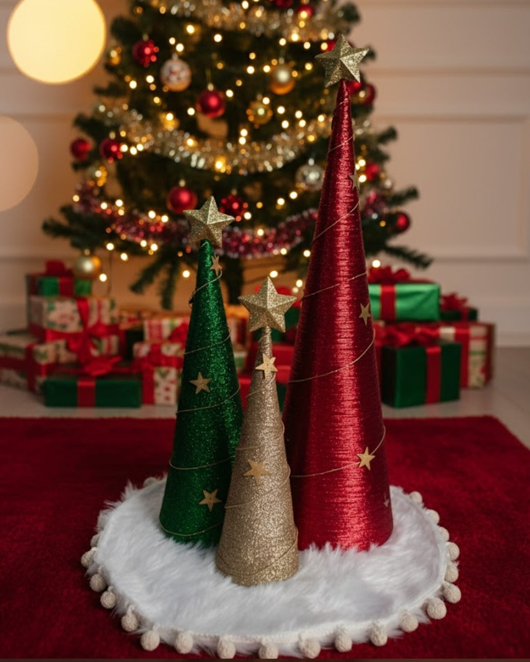 Christmas tree table decor